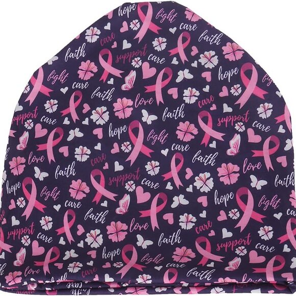 Sweet Heartwarming Breast Cancer Beanie Hat, Romantic Knitted Hat, Cancer Headwe - Picture 8 of 9